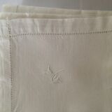Set of 12 cotton napkins embroidered