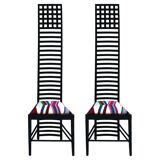 Mid-Century Modern Mackintosh "292 Hill House 1" Italian Pair of Ashwood Chairs