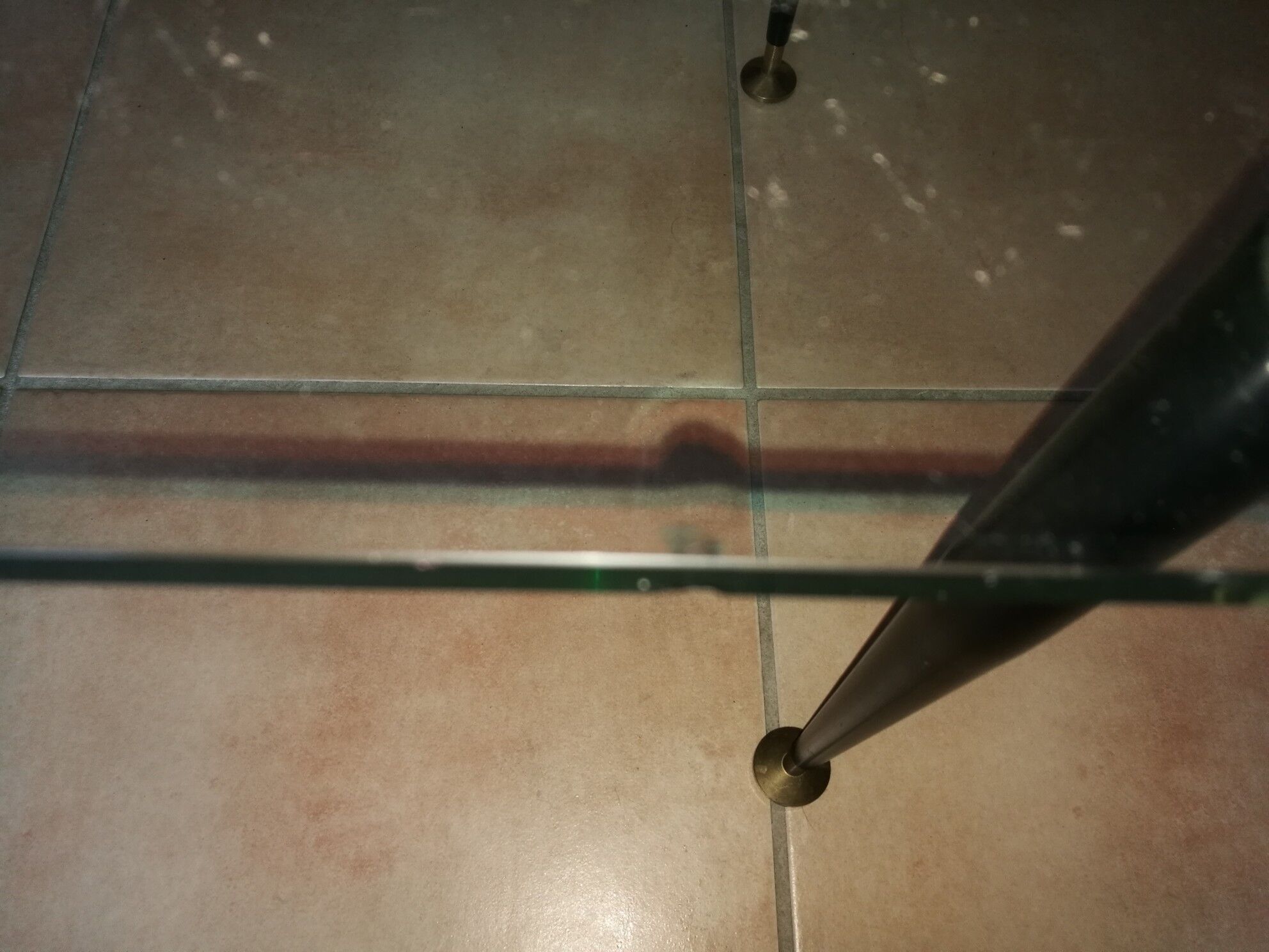 Vintage glass/brass coffee table 60