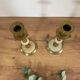 Onyx brass candle holders