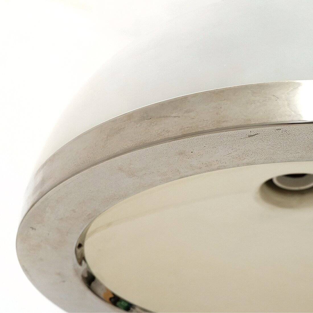 Opaline glass suspension by Pia Guidetti Crippa for Lumi, 1970s.