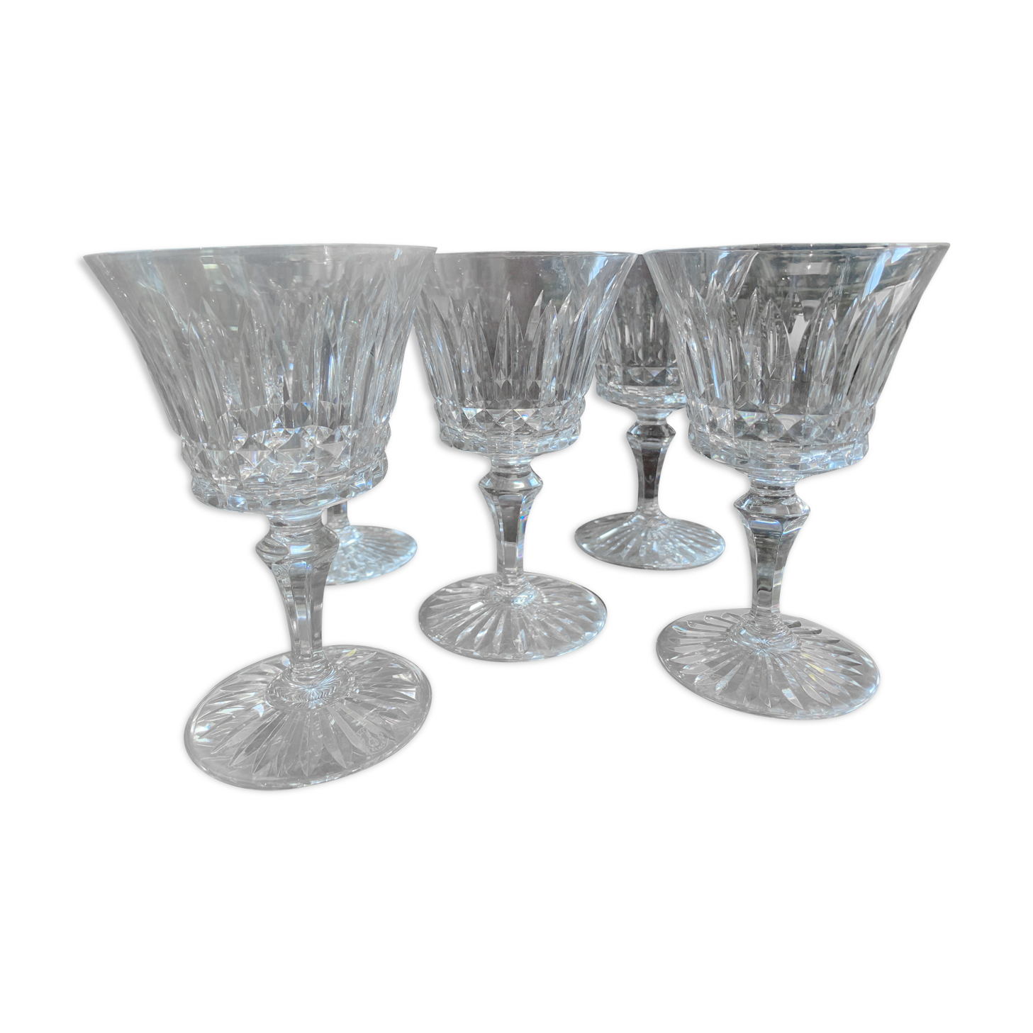 Série de 5 verres à eau en cristal de Baccarat