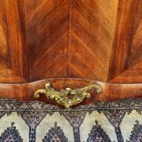 curved buffet in marquetry – Louis XV / Louis XVI Transition style