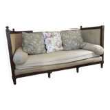 canapé ancien style louis XVI , lit de repos 8 pieds armature bois L182, l85,h95