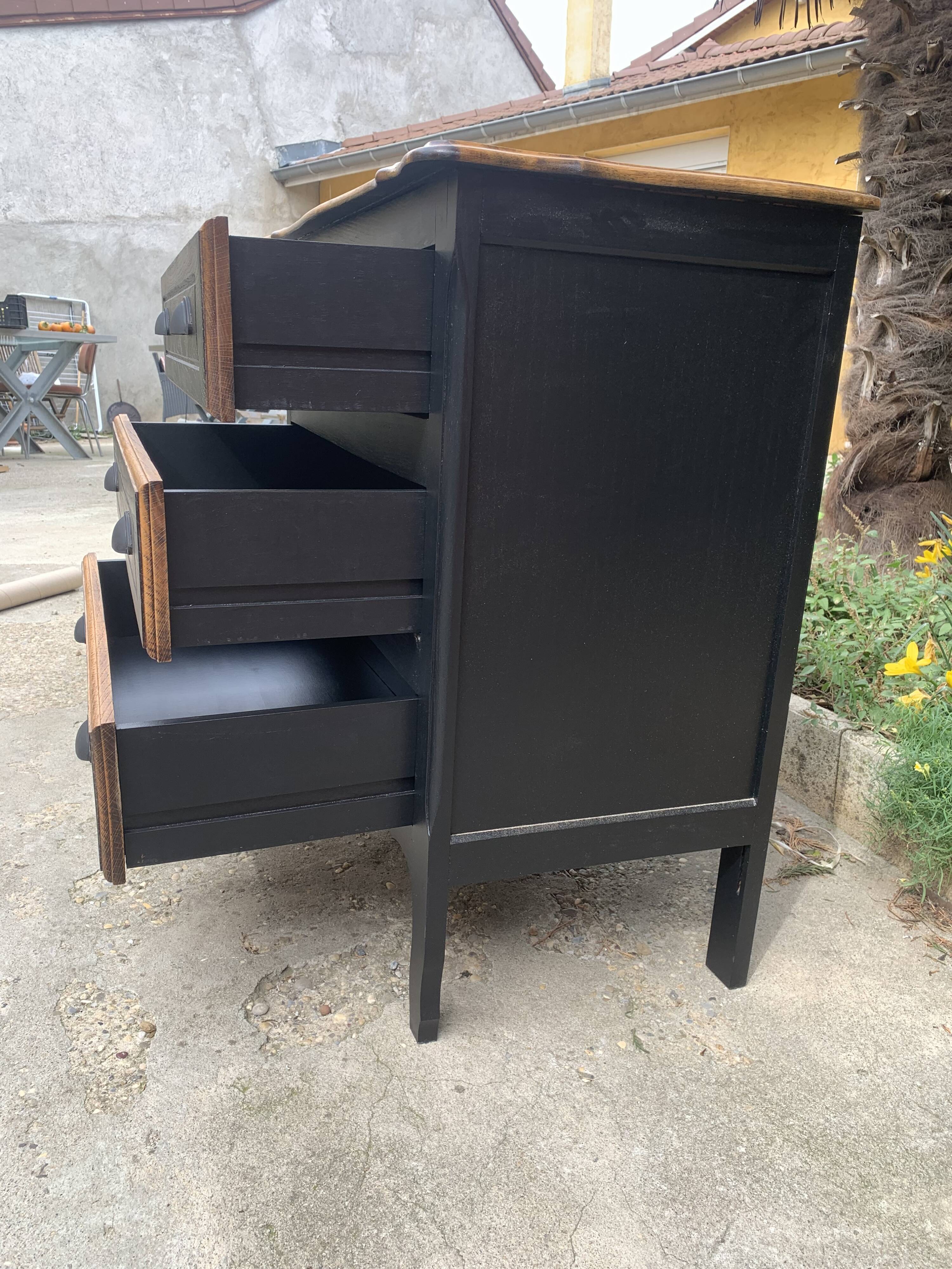 Old Louis Philippe style chest of drawers completely renovated