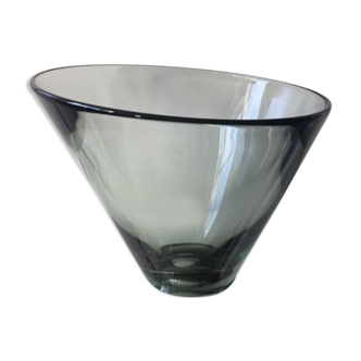 Asymmetrical Holmegaard bowl by Per Lutken