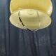 Hanging globe opaline adjustable in height 70s old vintage Brocanteespritdantan