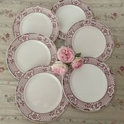 Set of 6 flat plates in Mason ironstone.