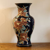 Enamelled ceramic flower vase