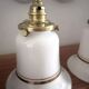 Pair of white opaline and ceramic wall lights