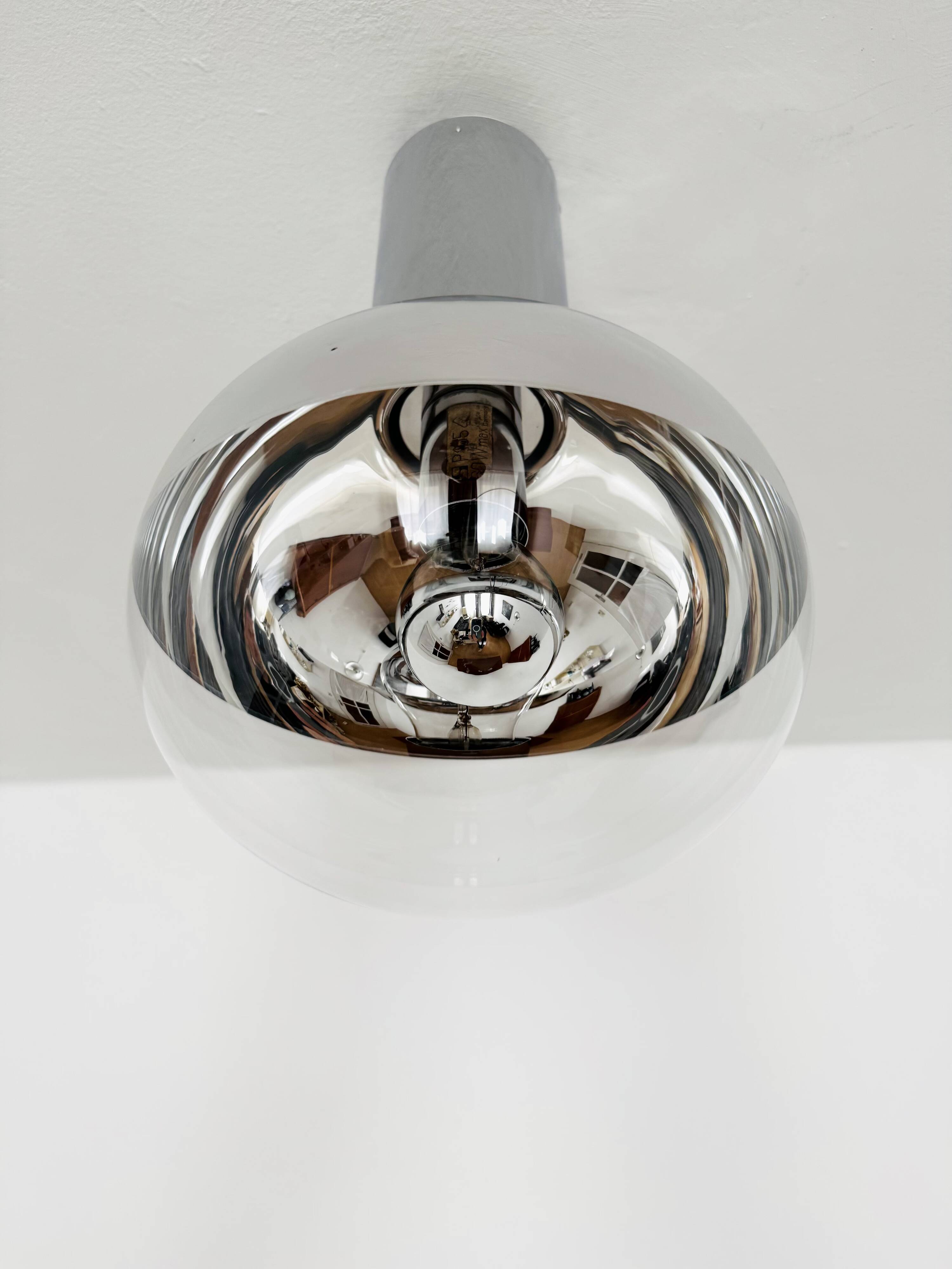 Set of 2 Large 1970s Modernist Flush Lamps by Motoko Ishii for Staff