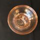 Antique art deco hyacinth vase in pink molded glass leaf pattern