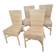 4 dining chairs in natural rattan and woven wicker