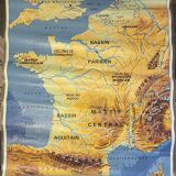 School poster Reliefs of the France