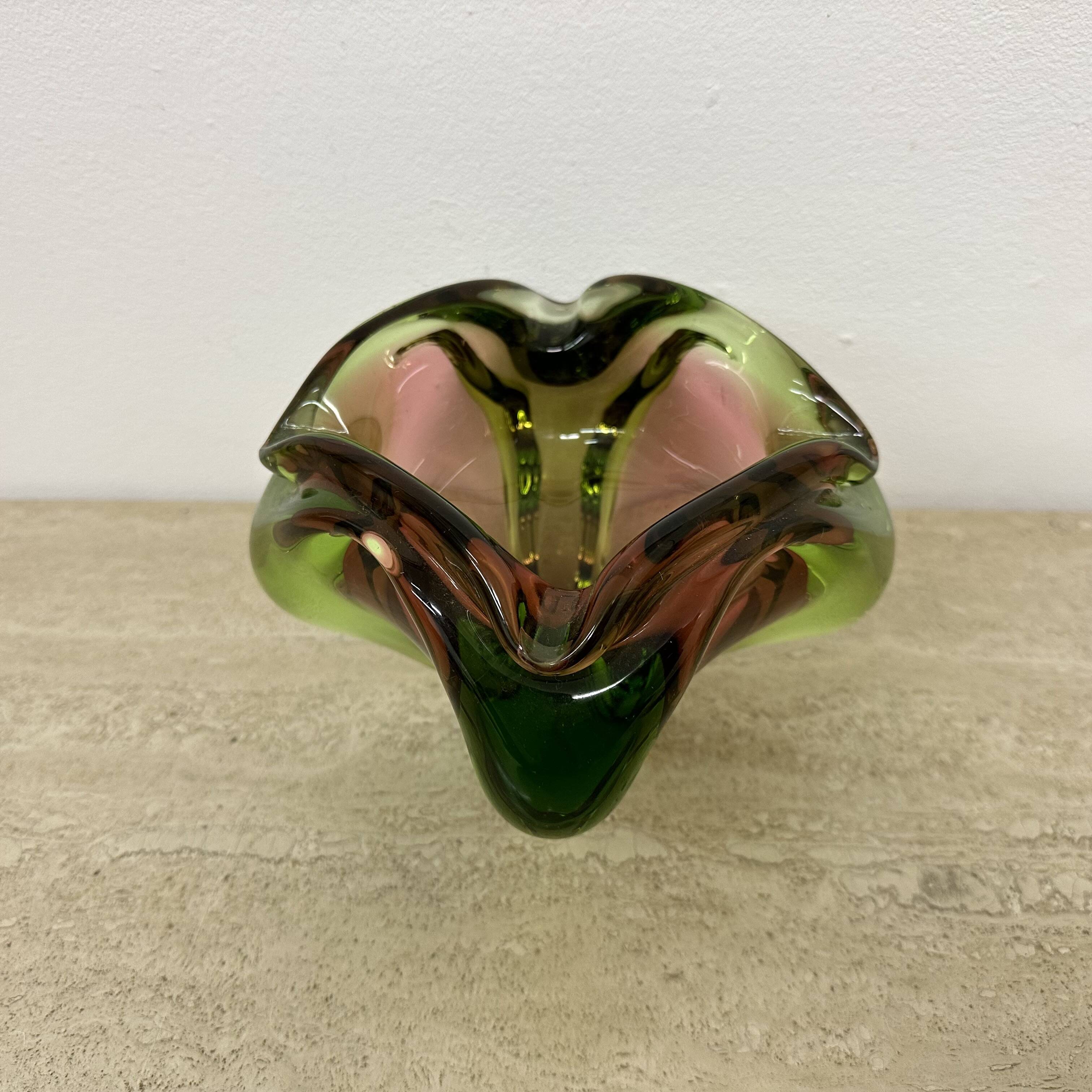 Mid century Murano glass bowl , 1970s
