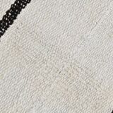 White Black Modern Striped Vintage Runner Rug, 68x276Cm