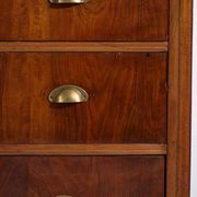 Antique pine chest of drawers with four drawers and brass handles – Central Europe, circa 1900