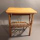 Bedside table magazine rack rattan and bamboo vintage 1960/1970.