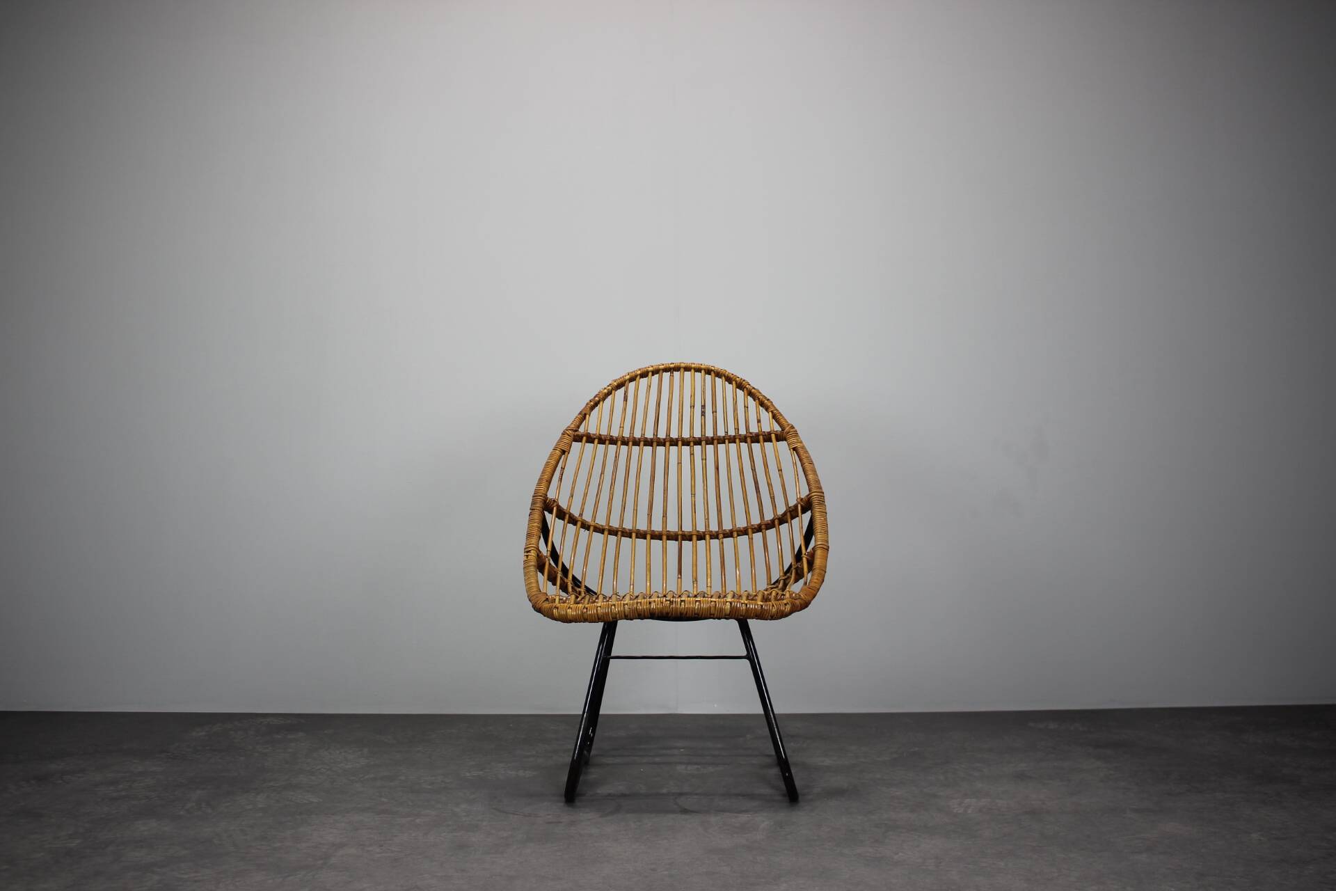 Rattan Lounge Chair by Uluv for Alan Fuchs, Czechoslovakia, 1960s
