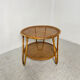 Table basse en rotin 1960