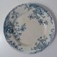 Terre de fer 4 assiettes plates fleurs althaea