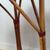 Rattan and cork side table