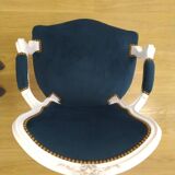 Chaise ancienne rénovée en velours