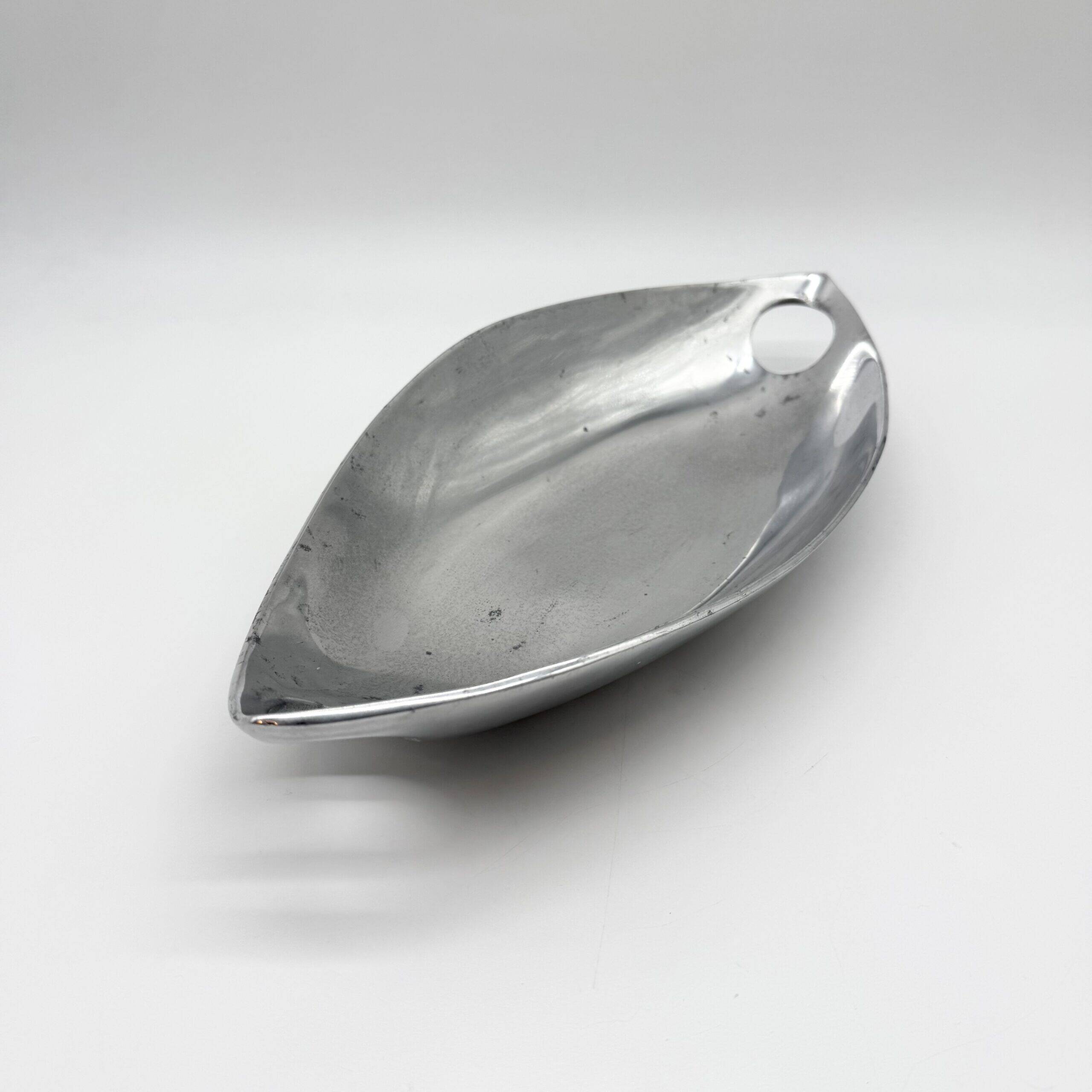 Polished aluminium cast centrepiece / bowl – 1980s