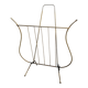 Porte-revues lyre en métal doré années 50
