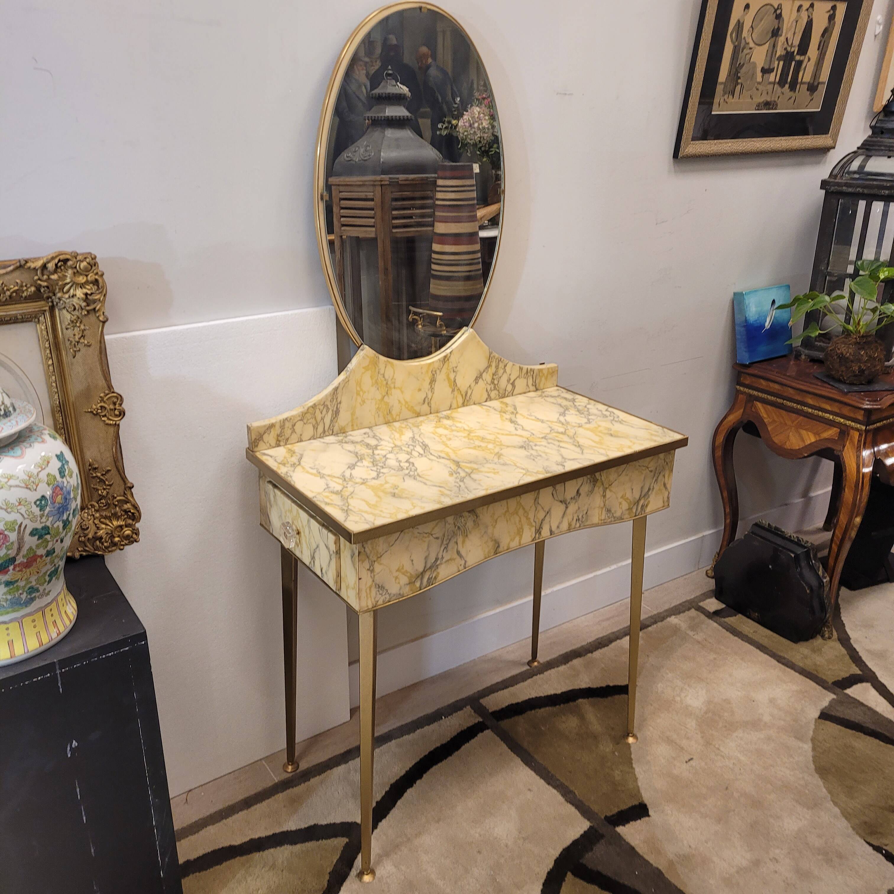 Art Deco dresser, parchment, mid-century, 50s – Italy