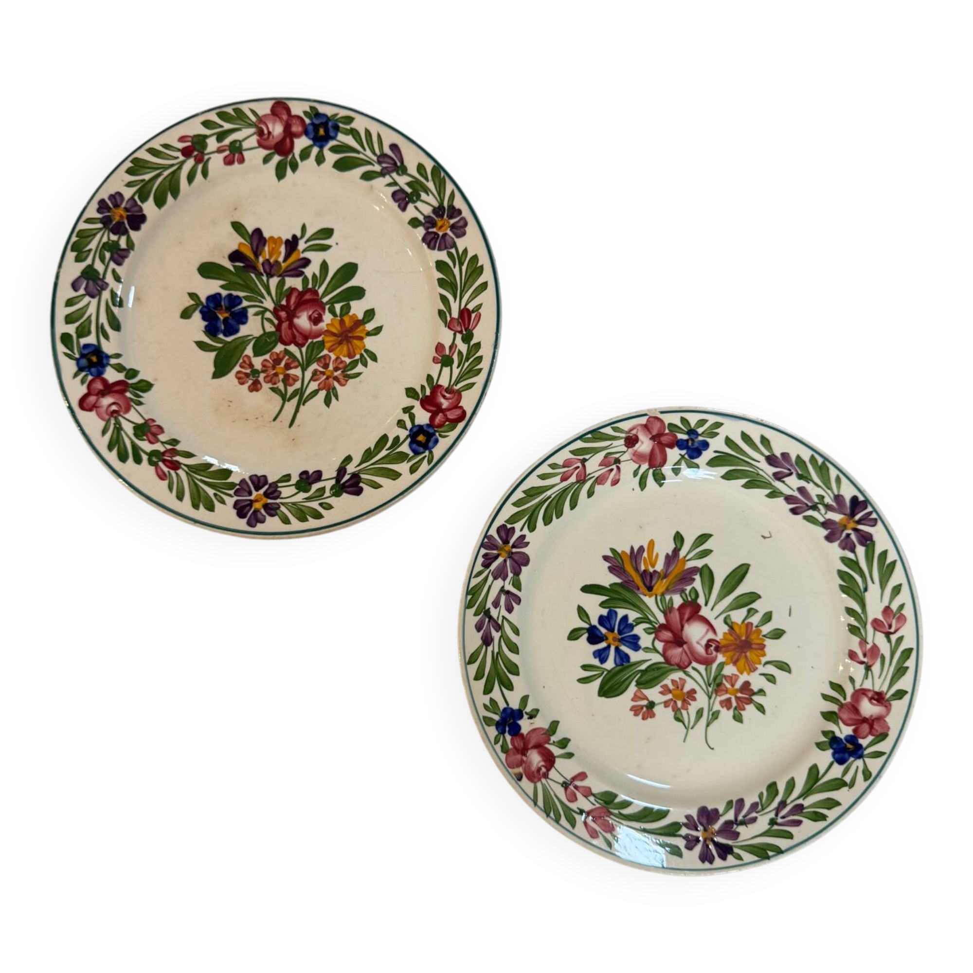 Lot of two Sarreguemines plates.