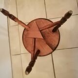 Vintage wooden tripod stool