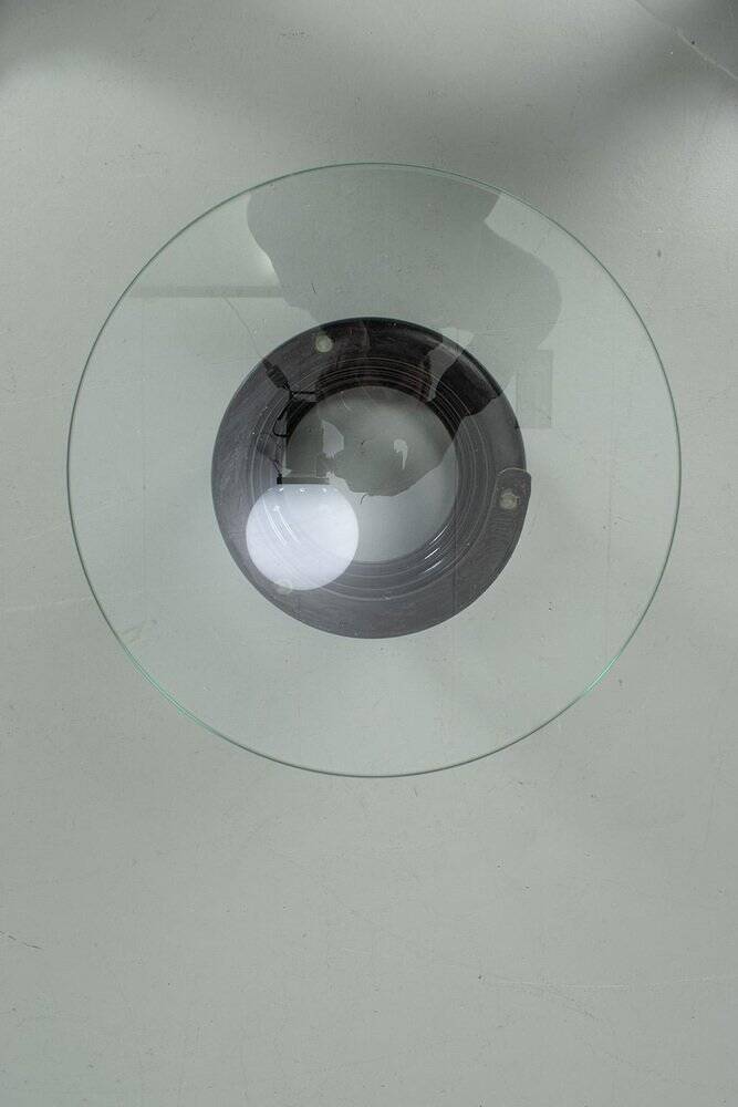 Table d'appoint avec plateau en verre