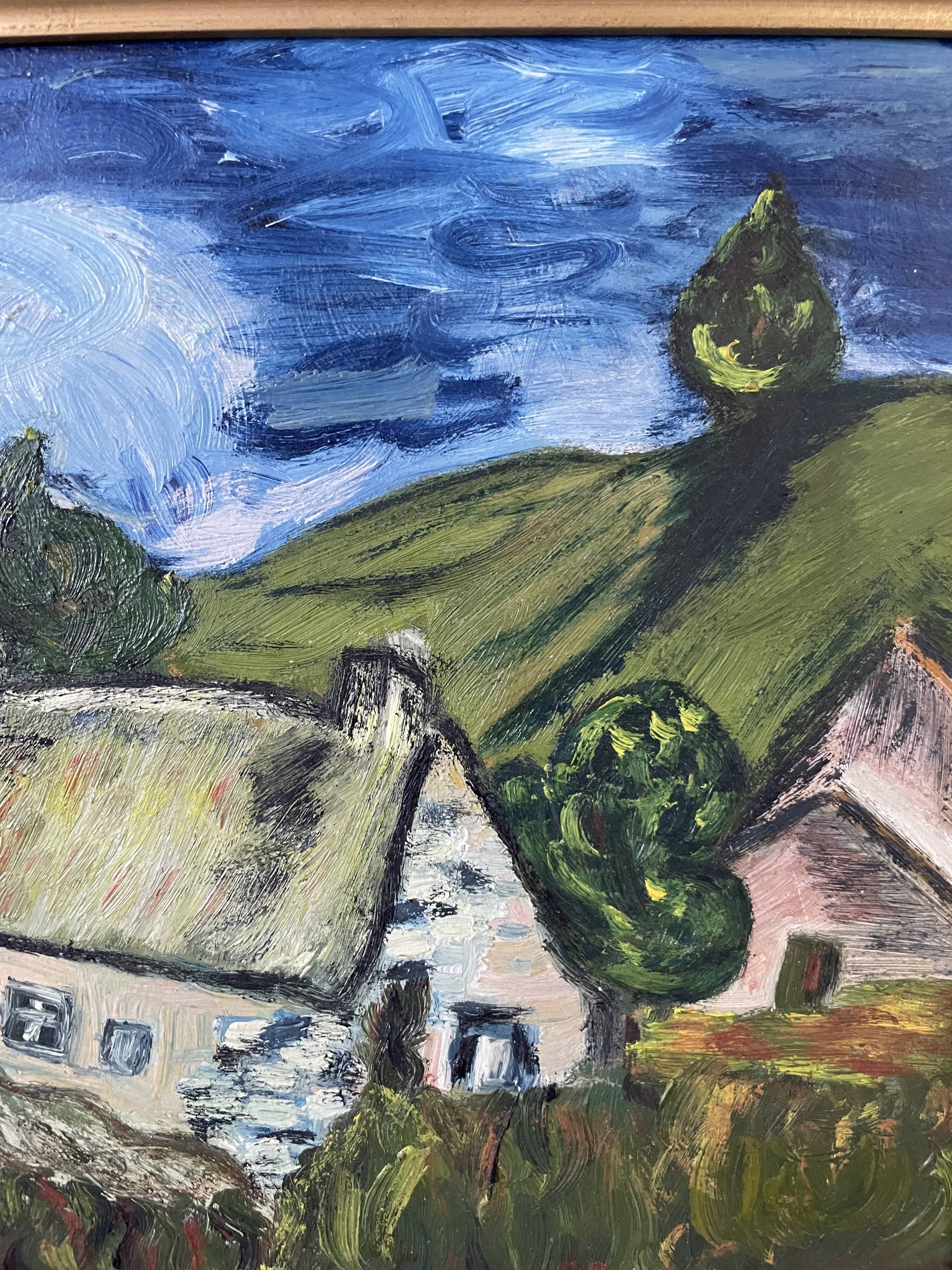 Oil painting Chaumes de Cordeville