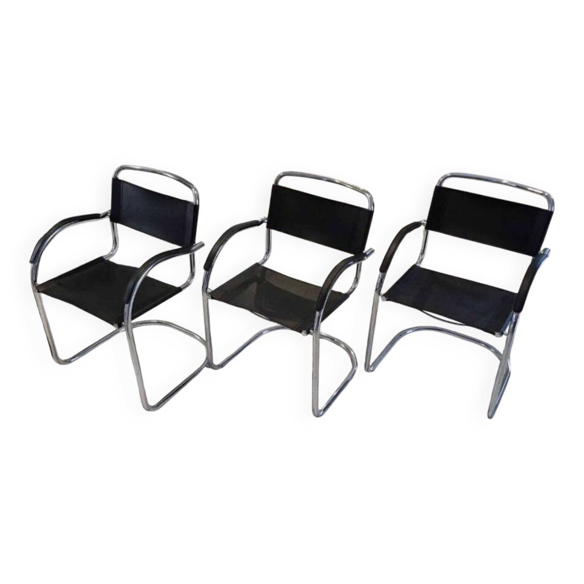 Set of 3 Cantilever armchairs, 1970s