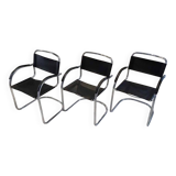 Set of 3 Cantilever armchairs, 1970s