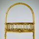 Vintage round service trolley in bamboo and rattan, 1960s