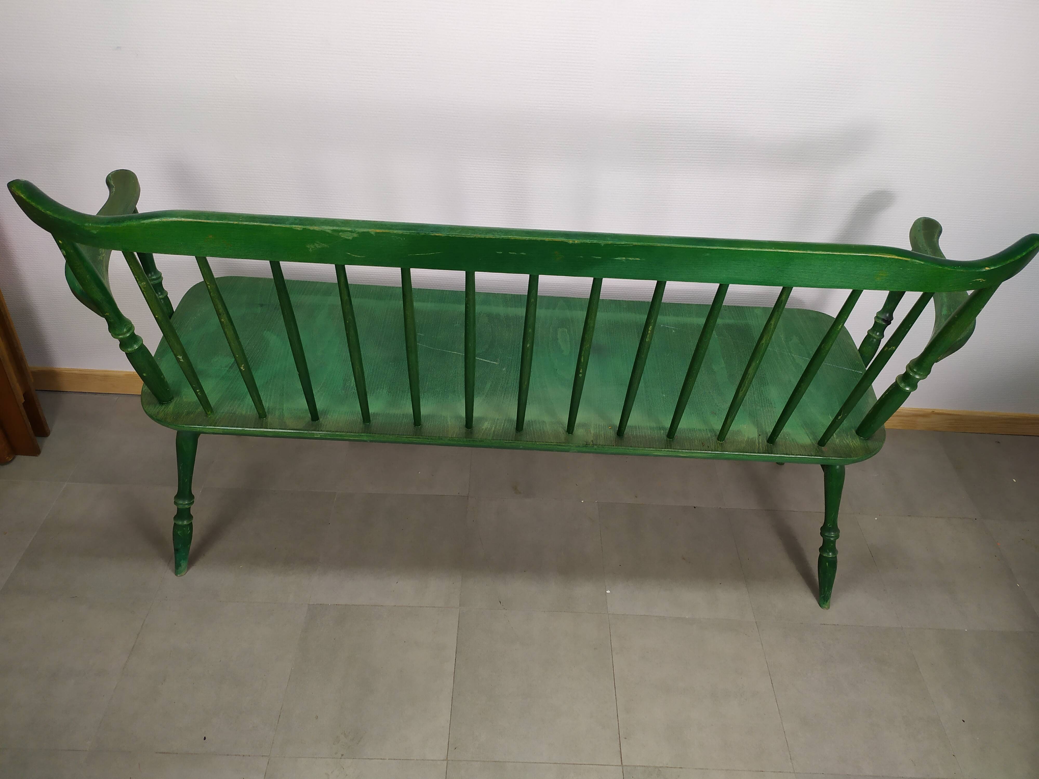 Former wooden bistro bench