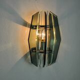 Veca wall lamp, cut Murano glass, Italy, 1970
