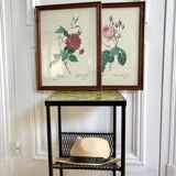 Framed pink botanical posters