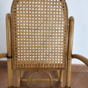 Child's rocking chair in bamboo and cane