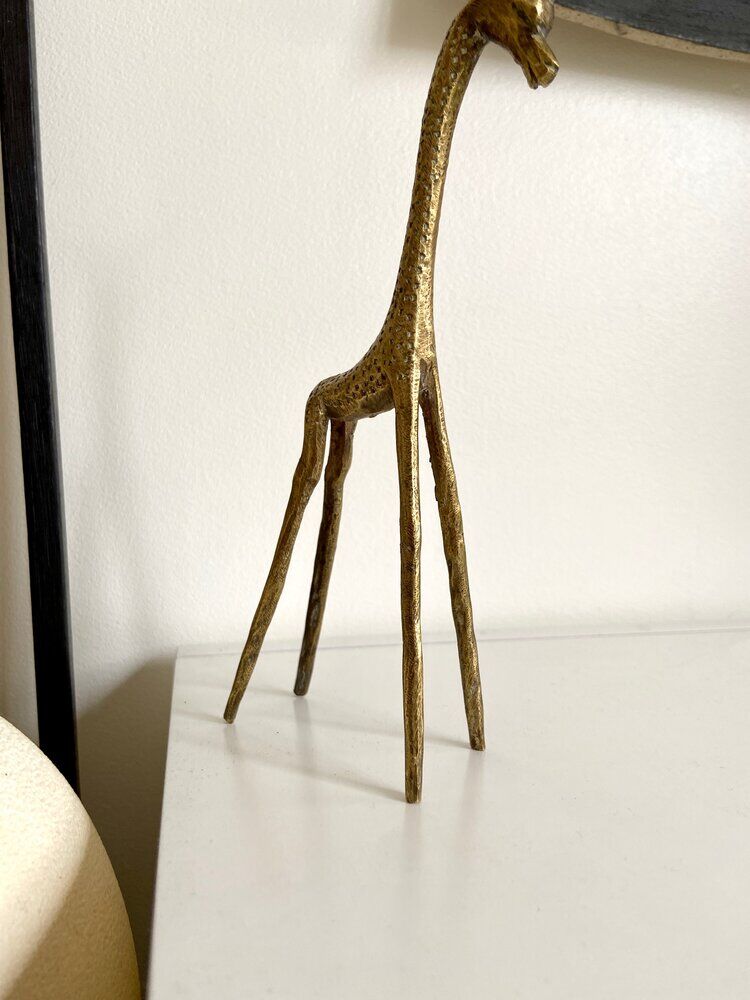 Golden brass giraffe