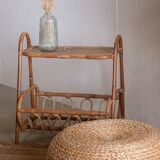 Wicker pouffe "Basile"