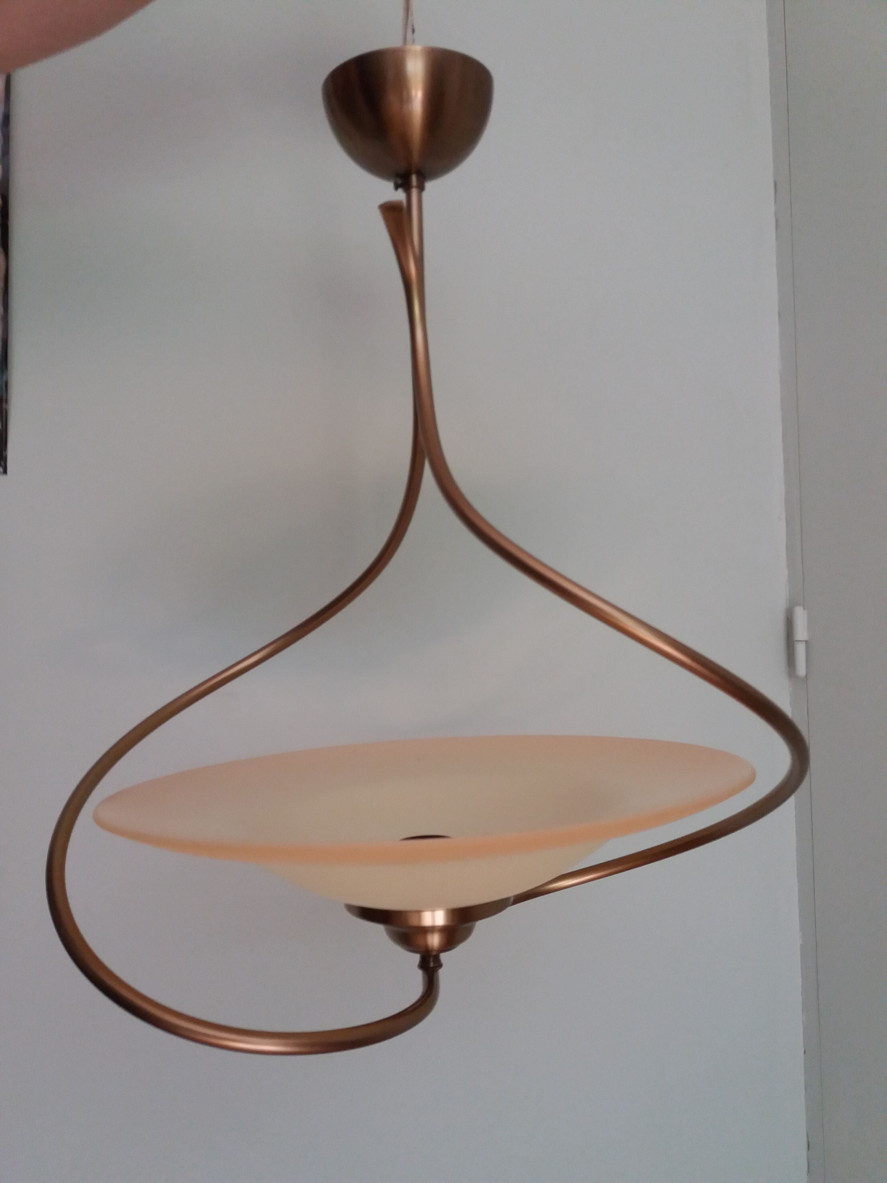 Ceiling lamp suspension brand CVL model cavaillon glass and brass