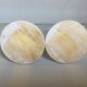 Pair of painted wooden candlesticks