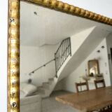 19th century silver leaf mirror