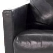 2-seater black leather sofa