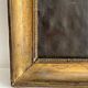 Peinture ancienne huile sur toile portrait femme noeud rouge fin 19eme