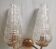 Vintage glass and brass applique