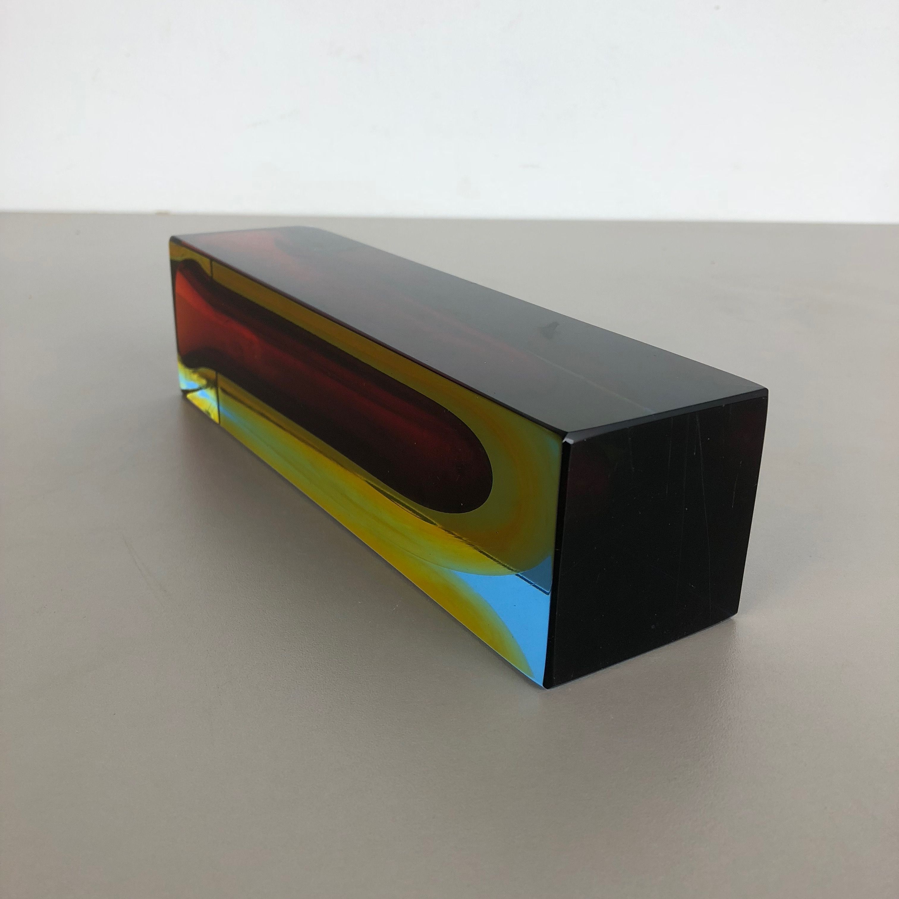 Murano glass sommerso vase designed by Flavio Poli, Italy, 1970s